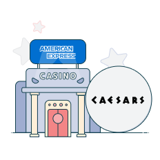 caesars casino and amex logo