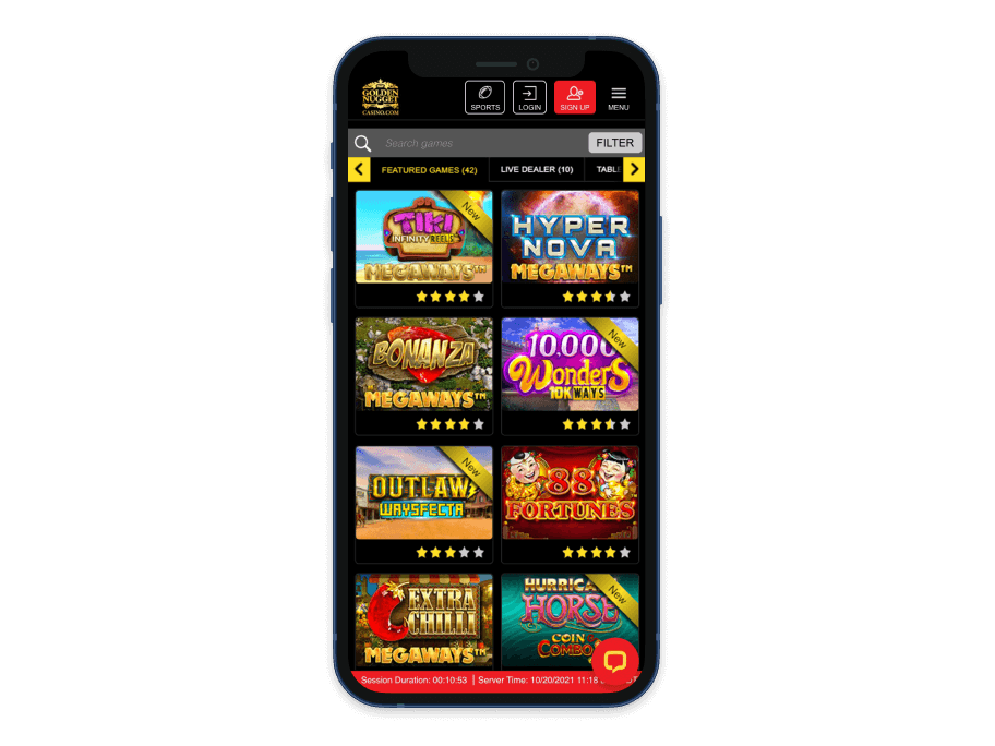 golden nugget casino screenshot slots