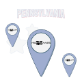 high 5 games location pin with pennsylvania text