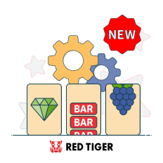 slots graphics with red tiger logo