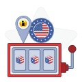 IT logo with US flag and slot graphic