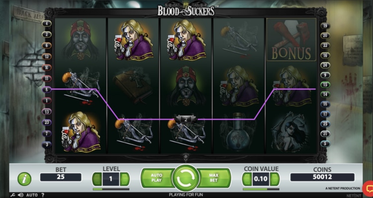blood suckers payline screenshot