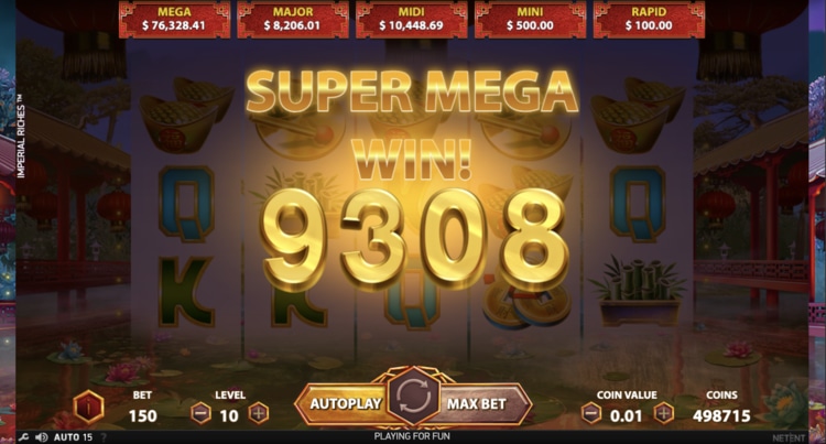 imperial riches super mega win screenshot