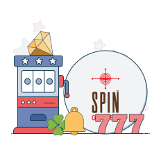 spin games logo with casino symbols