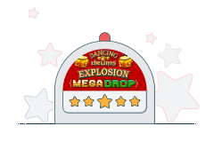 dancing drums explosion mega drop slot logo