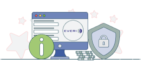everi logo with info and padlock sign