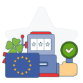 paypal logo and european union flag