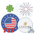 paypal and caesars casino logo