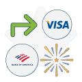 bank of america and visa logo