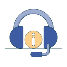 headphones with info symbol