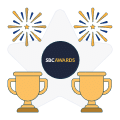 sbc awards logo next to award trophy graphic