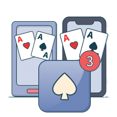 casino app with notification in front of android and ios phones