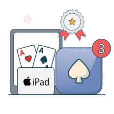 tablet graphic and ipad logo next to casino app icon