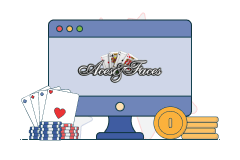 aces and faces video poker slot logo