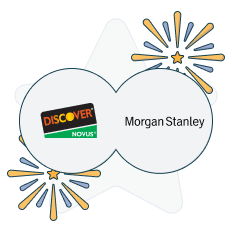 discover+novus logo next morgan stenley logo