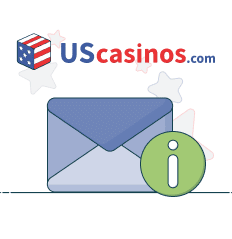 uscasinos logo above email and info icon