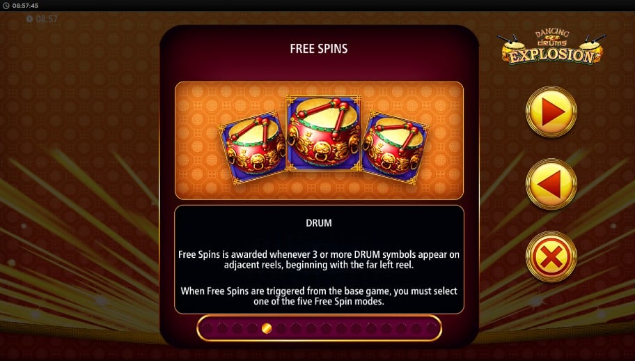 dancing drums explosion bonus feature