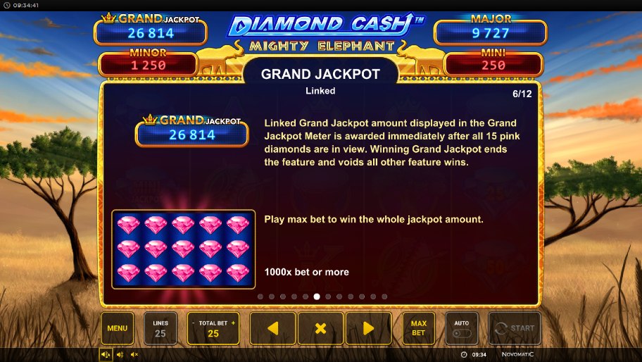 diamond cash mighty elephant bonus feature