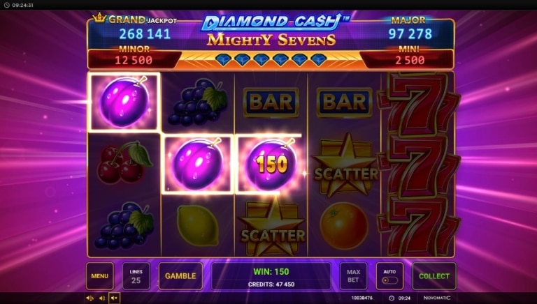 Diamond Cash Mighty 7's Slot Review | Greentube | 2024