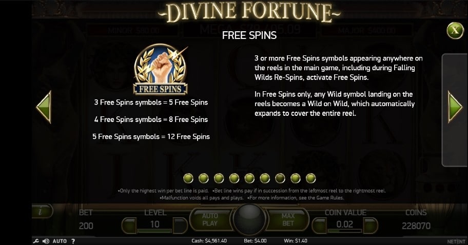 divine fortune bonus feature