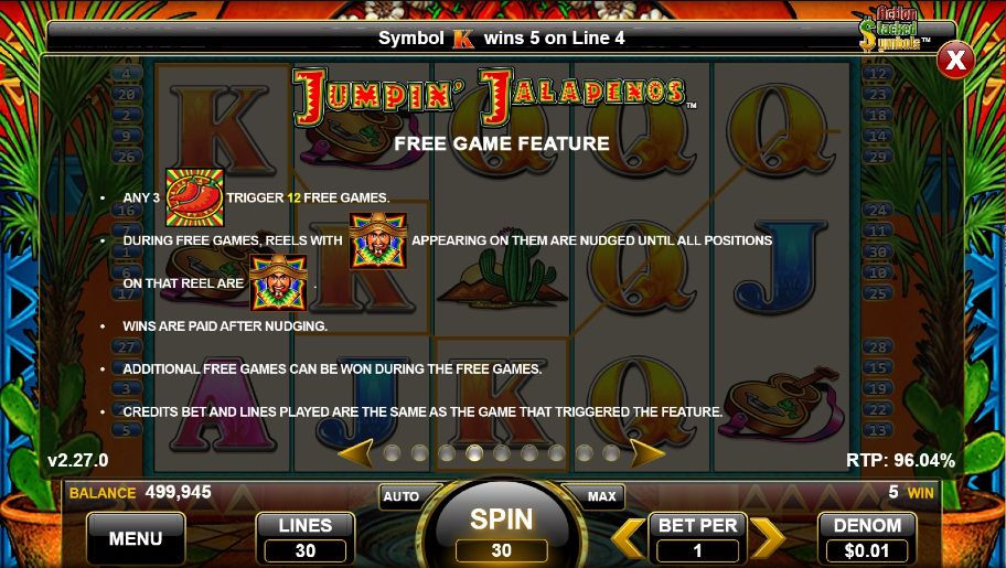 Jumpin Jalapenos bonus feature