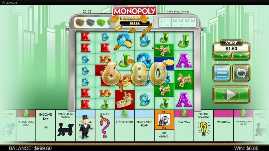 Monopoly Megaways gameplay