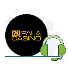 pala casino logo next to headphones