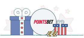 pointsbet logo between gift boxes and chips