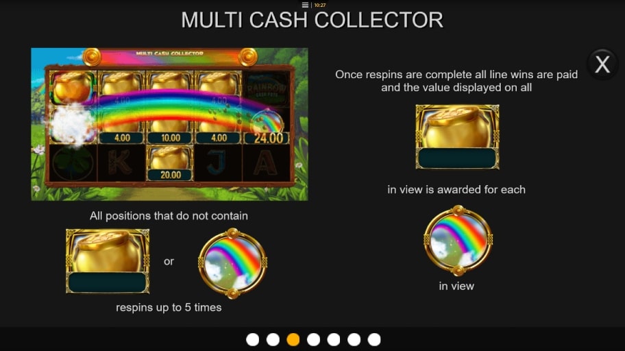 Rainbow Cash Pots bonus feature