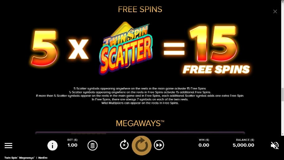 Twin Spin Megaways bonus feature